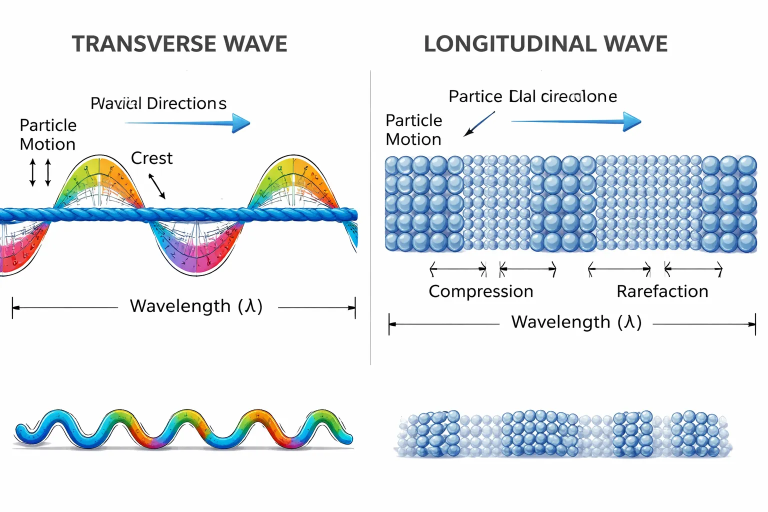 Transverse and longitudinal Waves